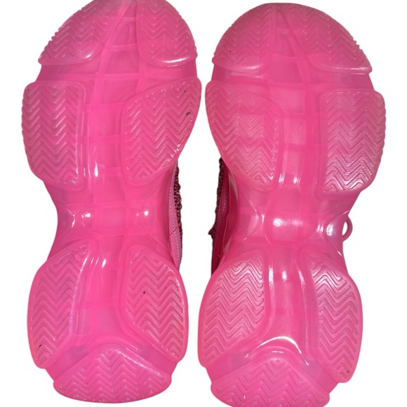 Steve Madden MAXIMA Textile Lace Up Boyfriend Sneakers Sz 6 Hot Pink - Picture 5 of 10